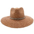 Walrus Hats Natural Raffia Straw Fedora Hat w/ Black & White Band